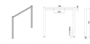 Stand metalic mobilă birou System Frame Oxo 50 [1]