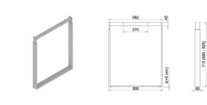 Stand metalic mobilă birou System Frame Q [4]