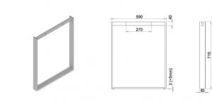 Stand metalic mobilă birou System Frame Q [2]