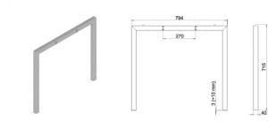 Stand metalic mobilă birou System Frame Savana [1]