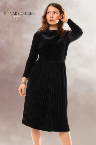 Rochii - Anthracite Dynasty Velvet