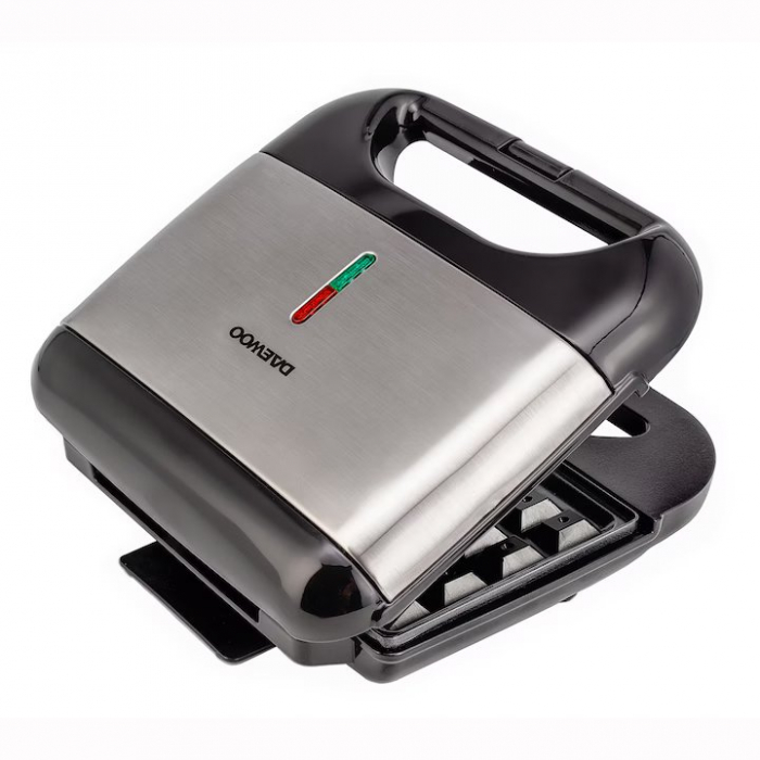 Aparat de facut vafe Daewoo DWM20X, 800 W, placi neaderente, termostat, clapeta de blocare, Inox [3]