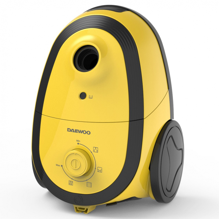 Aspirator cu sac Daewoo RC-410Y-3, 700 W, capacitate sac hartie 2.5 litri, cotrol putere variabil, tub telescopic, furtun rotativ 360 grade, perie standard + accesorii pentru tapiterie si locuri ingus [2]