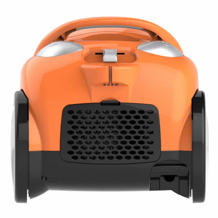 Aspirator fara sac Daewoo RCC-150P-3, 700 W, 1.2 L, control putere variabil, tub telescopic, furtun rotativ 360 grade, perie standard + accesorii pentru tapiterie si locuri inguste, portocaliu [4]