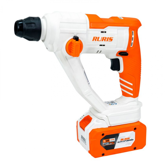 Ciocan rotopercutor pe acumulator RURIS RMX 1210 POWER ALFA UP {contine acumulator 4Ah+incarcator}  12100RMX25B [4]