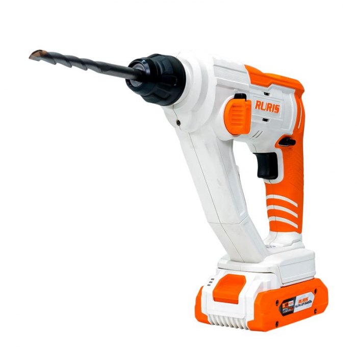 Ciocan rotopercutor pe acumulator RURIS RMX 1210 POWER ALFA UP {contine acumulator 4Ah+incarcator}  12100RMX25B [2]
