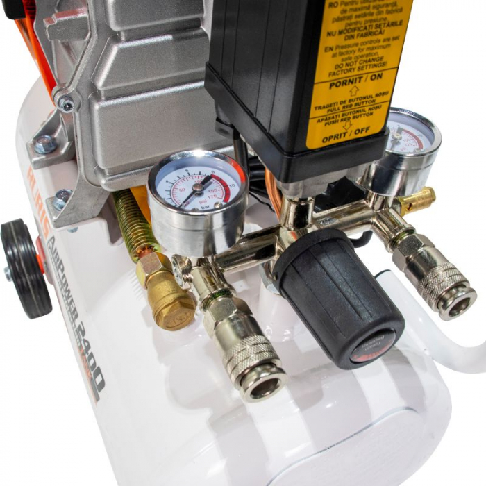 Compresor aer Ruris AirPower2400PLUS, 24l, 1500 W, 8bari, 180 L/min, kit de accesorii (pistol suflare, pistol pulverizare, pistol spălare, pistol umflare, furtun spiralat) 2400plus21 [5]