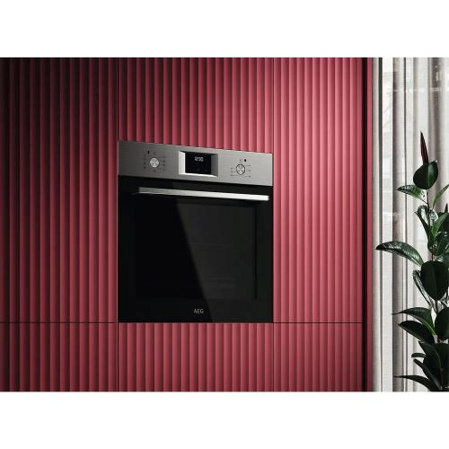 Cuptor incorporabil AEG SurroundCook OA5CB31SM, Electric, Gatire cu abur, Autocuratare catalitica, 72 l, Clasa A, inox-negru [3]
