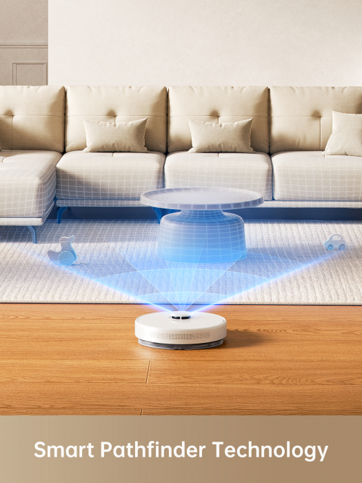 Dreame D10 Plus Gen2 aspirator robot 6000Pa, mop 2-în-1, navigație LiDAR, stație auto-golire 4L, baterie 5200mAh, autonomie 285 min, control prin aplicație și comenzi vocale, alb [6]
