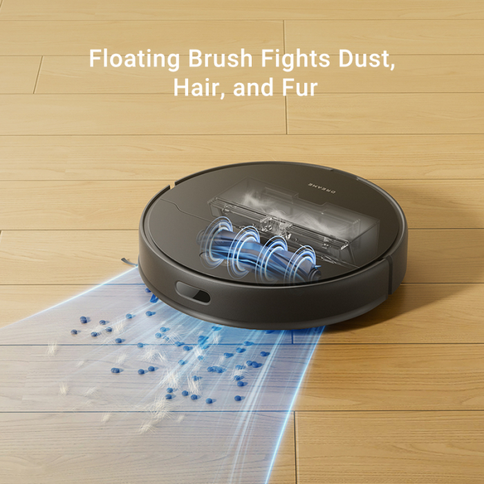 Dreame D9 Max Gen2 aspirato robot  6000Pa, mop 2-în-1, navigație LDS, rezervor praf 570ml, apă 235ml, baterie 5200mAh, autonomie 285min, control app + vocal, perie flotantă anti-încurcare, negru [2]