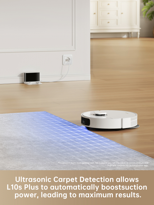 ​Dreame L10s Ultra Gen2  aspirator robot 10.000Pa, MopExtend™ RoboSwing, DuoScrub™, navigație AI, stație automată (golire 3,2L, spălare, uscare mop), baterie 5200mAh, autonomie 240 min, control smart., alb RLL32SE [5]