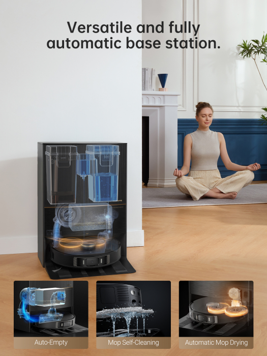 ​Dreame L20 Ultra aspirator robot cu mop, 7000Pa, mop rotativ cu extensie automată MopExtend™, navigație AI, stație automată multifuncțională (golire praf 3,2L, reumplere apă 4,5L, spălare și uscare mop), baterie 6400mAh, autonomie până la 180 min' negru RLX41CE-1-BK [10]