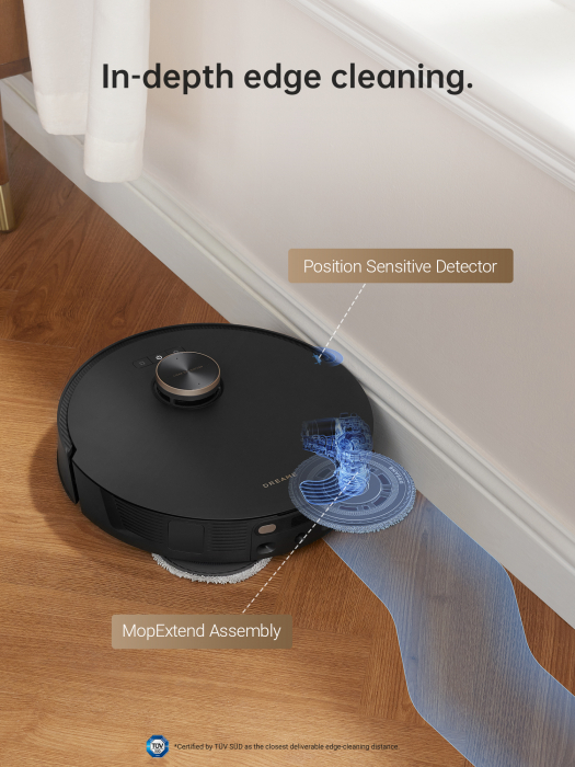 ​Dreame L20 Ultra aspirator robot cu mop, 7000Pa, mop rotativ cu extensie automată MopExtend™, navigație AI, stație automată multifuncțională (golire praf 3,2L, reumplere apă 4,5L, spălare și uscare mop), baterie 6400mAh, autonomie până la 180 min' negru RLX41CE-1-BK [11]