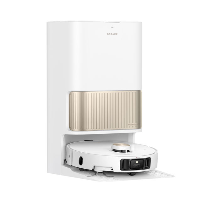 Dreame L40s Pro Ultra aspirator robot 11.000Pa, mop rotativ cu ridicare 10,5 mm, perie laterală extensibilă, navigație AI cu LDS+RGB+LED, stație 4-în-1 (golire, spălare, uscare, reumplere), baterie 5200mAh, autonomie 194 min, control smart, alb RLL74CE-WH [17]