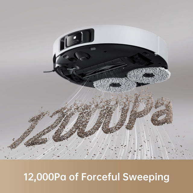Dreame X40 Ultra Complete aspirator robot 12.000Pa, mop dual cu ridicare 10,5mm, perie laterală extensibilă, navigație AI cu LDS+RGB+3D, stație 4-în-1 (golire, spălare, uscare, reumplere), baterie 6400mAh, autonomie 260min, control smart , alb  RLX63CE-2-WH [4]