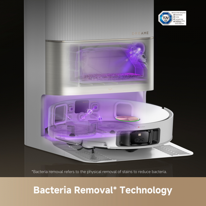 Dreame X50 Ultra aspirator robot 7300Pa, mop dual cu ridicare, stație 4-în-1 (golire, spălare, uscare, reumplere), LDS+AI, baterie 6400mAh, autonomie 260 min, control smart,alb   RLX85CE-6-WH [7]