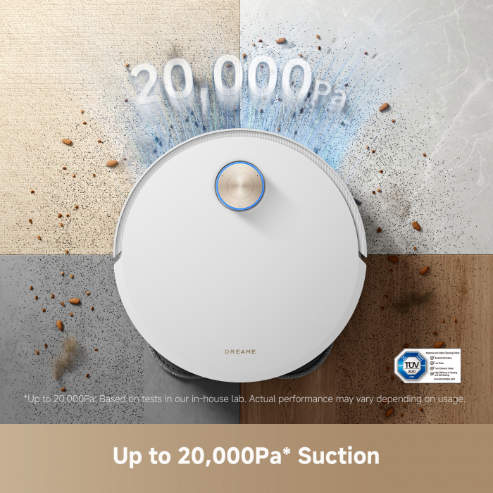 Dreame X50 Ultra Complete aspirator robot 7300Pa, mop dual cu ridicare, stație 4-în-1 (golire, spălare, uscare, reumplere), LDS+AI, baterie 6400mAh, autonomie 260 min, control smart + accesorii 1 an, alb  RLX85CE-4-WH [24]