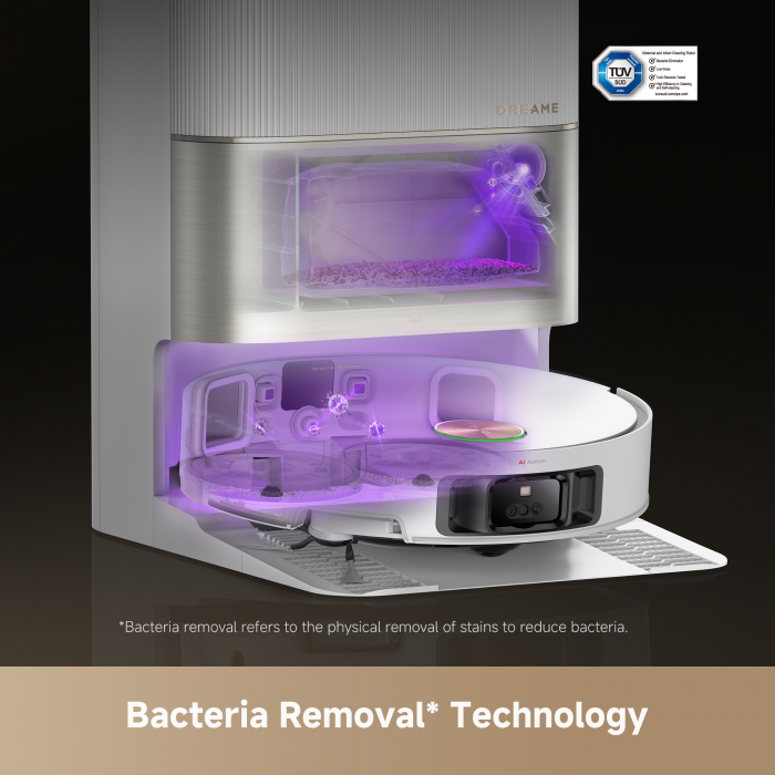 Dreame X50 Ultra Complete aspirator robot 7300Pa, mop dual cu ridicare, stație 4-în-1 (golire, spălare, uscare, reumplere), LDS+AI, baterie 6400mAh, autonomie 260 min, control smart + accesorii 1 an, alb  RLX85CE-4-WH [26]