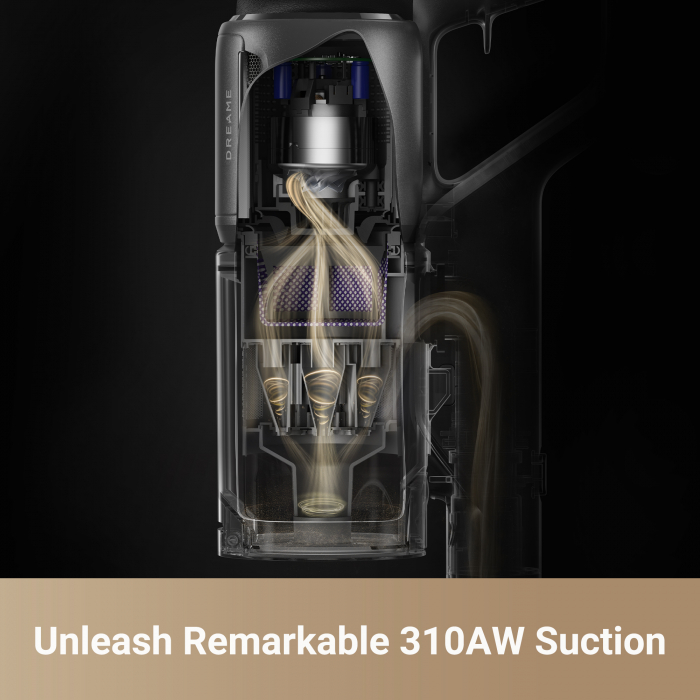 Dreame Z30 aspirator vertical fără fir, 310AW, HEPA H14 99,99%, autonomie 90 min, baterie 8x3200mAh, rezervor 0,6L, detecție inteligentă a murdăriei, perii CelesTect™ cu iluminare, perie anti-încurcare, LCD, accesorii multiple (inclusiv pentru animale), negru-gri [6]