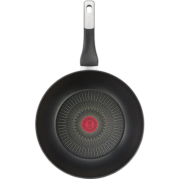Tigaie wok Tefal Unlimited G2551972, 28 cm, Thermo-Spot, invelis antiaderent Titanium, Aluminiu, Negru [4]