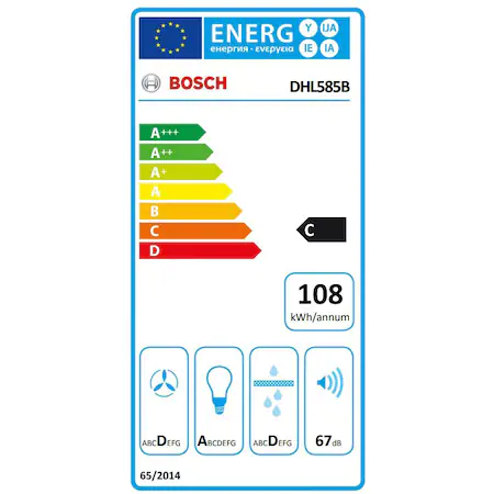 Hota incorporabila Bosch DHL585B, Putere de absorbtie 575 mc/h, 52 cm, Argintiu [7]