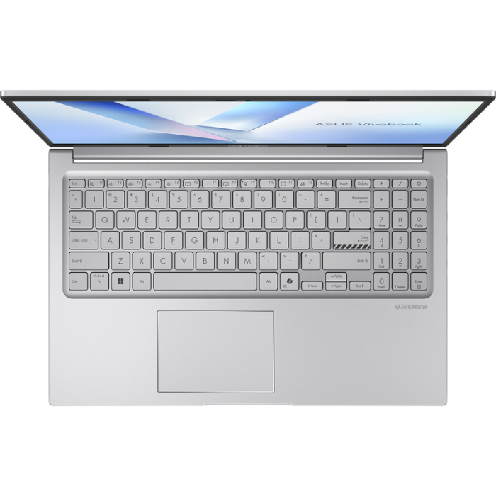 Laptop ASUS 15.6'' Vivobook 15 X1504MA-BQ056, FHD, Procesor Intel® Core™ 3 304 (6M Cache, up to 4.30 GHz), 8GB DDR5, 512GB SSD, Intel Graphics, No OS, Cool Silver, fara incarcator [2]