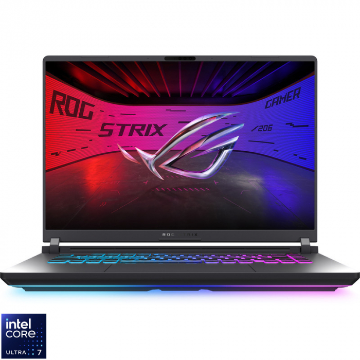 Laptop Asus ROG Strix G16 2025 G615 G615LM-S5071, 16 inch 2560 x 1600, Intel 255HX 20 C / 20 T, 1.8 GHz - 5.2 GHz, 36 MB cache, 16 GB DDR5, 1 TB SSD, Nvidia GeForce RTX 5060, Fara sistem de operare, Gri [10]