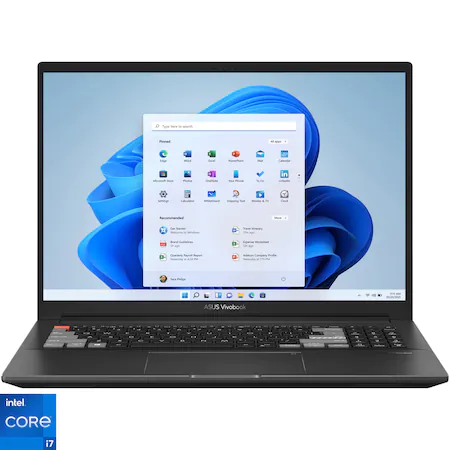 Laptop ASUS Vivobook Pro 16X OLED N7600PC-L2029X cu procesor Intel® Core™ i7-11370H, 16", 4K, 16GB, 1TB SSD, NVIDIA® GeForce® RTX™ 3050 4GB, Windows 11 Pro, Comet Grey [1]