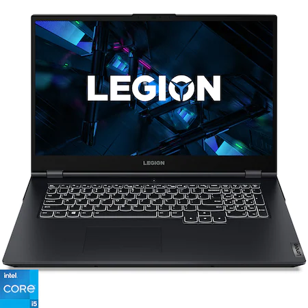 Laptop Gaming Lenovo Legion 5 17ITH6 82JN000ERM cu procesor Intel Core i5-11400H, 17.3", 144Hz, Full HD, 8GB, 1TB HDD + 256GB SSD, NVIDIA GeForce RTX 3050 4GB, No OS, Phantom Blue [1]