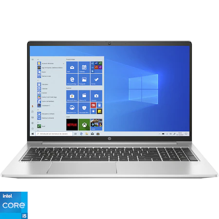 Laptop HP ProBook 450 G8 27J37EA cu procesor Intel Core i5-1135G7, 15.6", Full HD, 8GB, 512GB SSD, Intel Iris Xe Graphics, Windows 10 Pro, Pike Silver [1]
