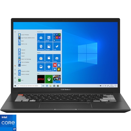 Laptop ultraportabil ASUS Vivobook Pro 14X OLED N7400PC-KM007R cu procesor Intel® Core™ i7-11370H, 14", 2.8K, 16GB, 1TB SSD, NVIDIA® GeForce® RTX™ 3050 4GB, Windows 10 Pro, Comet Grey [1]