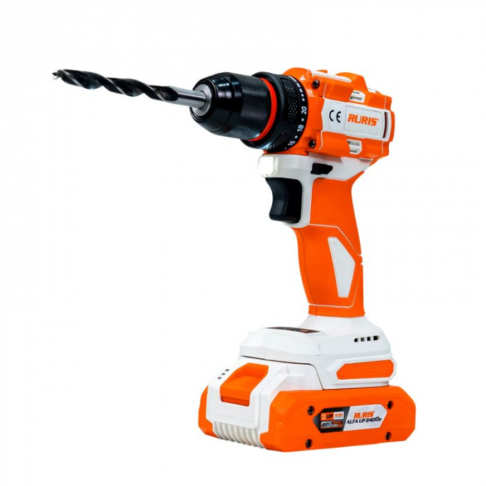 Masina de gaurit si insurubat (bormasina) pe acumulator RURIS RMX1260, 20 V, motor brushless, 2 viteze, 10 mm diametru mandrina, fara acumulator/incarcator, 1260rmx2024 [2]