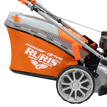 Masina de tuns gazon/iarba autopropulsata pe benzina Ruris RX355S, 3.5 CP, 145 CC, 4 timpi, 46 cm latime lucru, 25-75 mm inaltime lucru, mulching,65 l volum sac colector,rezervor 1 l [4]