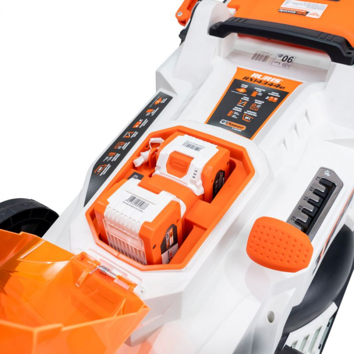 Masina de tuns gazon pe Acumulator RURIS RXI 4344e power alfa up {contine 2 acumulatori+incarcator dublu}, 4344RXA2024 [5]