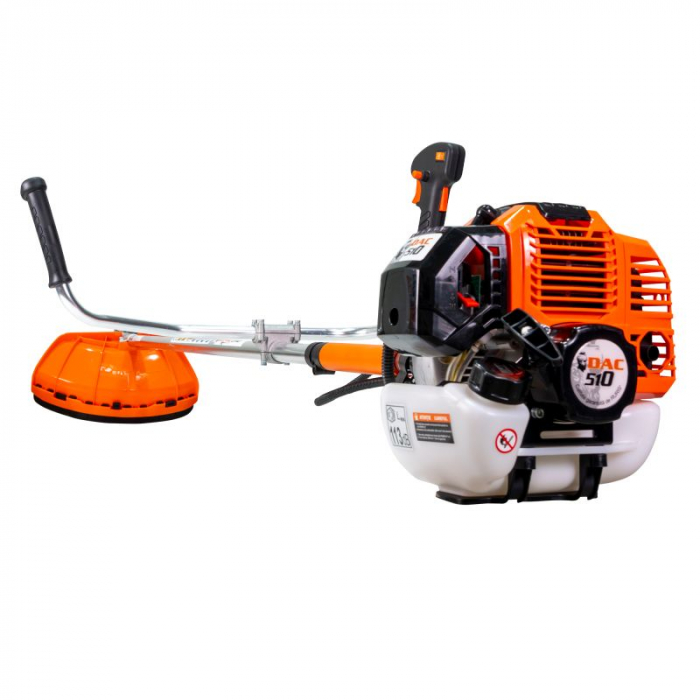 Motocoasa de tuns gazon/iarba pe benzina Ruris DAC 510, putere 3.5 CP, 62 CC, motor Tez, 2 timpi, diametru taiere 21 cm, contine: bobina fir + disc 3 lame + disc 8 dinti + disc 80 dinti Vidia [4]