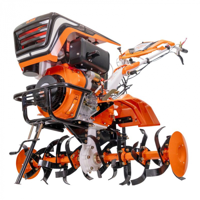 Motosapatoare RURIS 1001KSD + roti cauciuc 5.00-12+plug reversibil rev2+roti metalice 500+set contragreutati 20kg 11 CP,1001ksdst2022 [7]