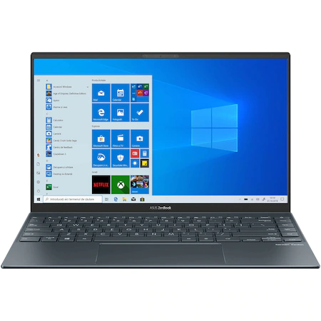 Laptop ultraportabil ASUS ZenBook 14 UM425QA-KI009T cu procesor AMD Ryzen™ 5 5600H, 14", Full HD, 8GB, 512GB SSD, AMD Radeon™ Vega 7 Graphics, Windows 10 Home, Pine Grey [1]