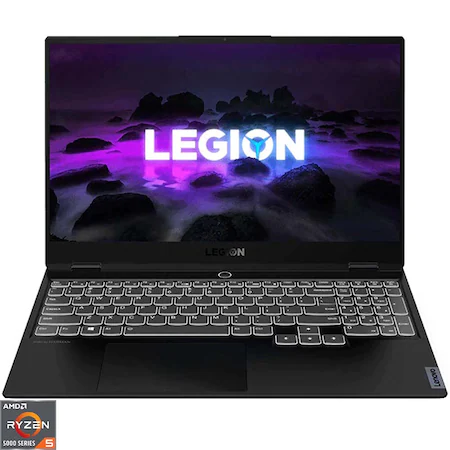 Laptop Gaming Lenovo Legion S7 15ACH6 82K80024RM cu procesor AMD Ryzen 5 5600H, 15.6", Full HD, 165Hz, 16GB, 512GB SSD, NVIDIA GeForce RTX 3050 Ti 4GB, No OS, Shadow Black [1]