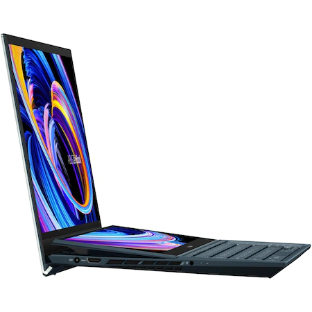 Laptop ASUS Zenbook Pro Duo 15 OLED UX582HS-H2010X cu procesor Intel® Core™ i9-11900H, 15.6", 4K, 32GB, 1TB SSD, NVIDIA® GeForce® RTX™ 3080 8GB, Windows 11 Pro, Celestial Blue [10]