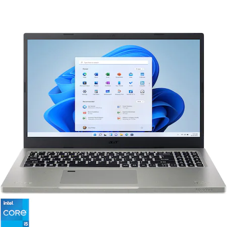 Laptop Acer Aspire Vero AV15-51 NX.AYCEX.006 cu procesor Intel® Core™ i5-1155G7, 15.6", Full HD, 8GB, 512GB SSD, Intel Iris Xe Graphics, Windows 11 Home, Iron [1]