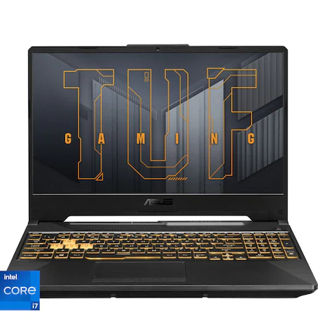 Laptop ASUS Gaming 15.6" TUF F15 FX506HM-AZ157, FHD 240Hz, Intel Core i7-11800H, 16GB DDR4, 1TB SSD, GeForce RTX 3060 6GB, No OS, Eclipse Gray [1]