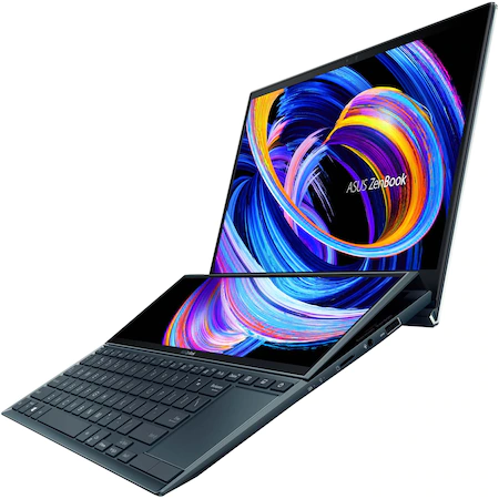 Laptop ASUS ZenBook Duo 14 UX482EAR-HY357X, Intel Core i7-1195G7 pana la 5GHz, 14" Full HD Touch, 16GB, SSD 1TB, Intel Iris Xe Graphics, Windows 11 Pro, Celestial Blue [13]