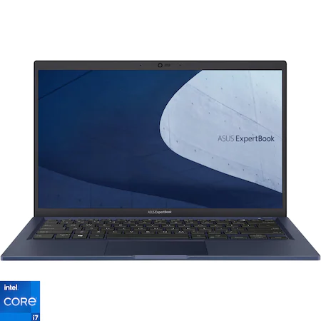 Laptop ultraportabil ASUS ExpertBook B1400CEAE-EB2767 cu procesor Intel® Core™ i7-1165G7, 14", Full HD, 16GB, 1TB HDD + 512GB SSD, Intel Iris Xᵉ Graphics, No OS, Star Black [1]