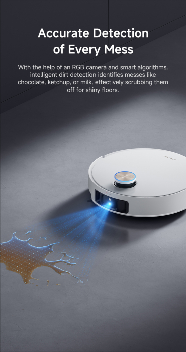 Robot de aspirare Dreame L50 Ultra RLL84CE, detectare AI a obstacolelor și navigare la 360°, depasire obstacol 4CM, aspirare 19500Pa, alb [30]