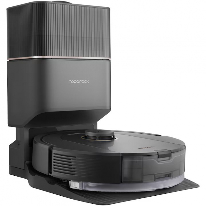 Robot de aspirare Roborock Q5 PRO+ , Q5PRP52-00, aspirator&mop&statie inteligenta de golire automata, 59 W, LiDAR, 5500 Pa, mapare 3D, 5200 mAh, recipient praf: 770 ml, negru [9]