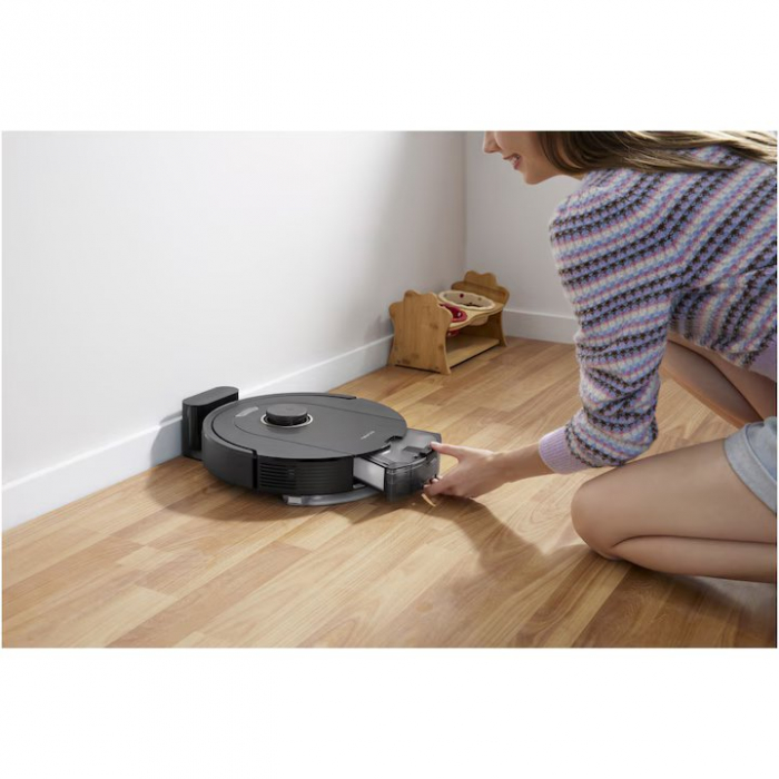 Robot de aspirare Roborock Q5 PRO+ , Q5PRP52-00, aspirator&mop&statie inteligenta de golire automata, 59 W, LiDAR, 5500 Pa, mapare 3D, 5200 mAh, recipient praf: 770 ml, negru [24]