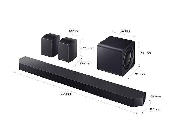 Soundbar Samsung HW-Q990F, 11.1.4, Bluetooth, Wi-Fi, Subwoofer & Kit wireless, Wireless Dolby Atmos, HDMI 2.1 eARC, Negru Titan [2]