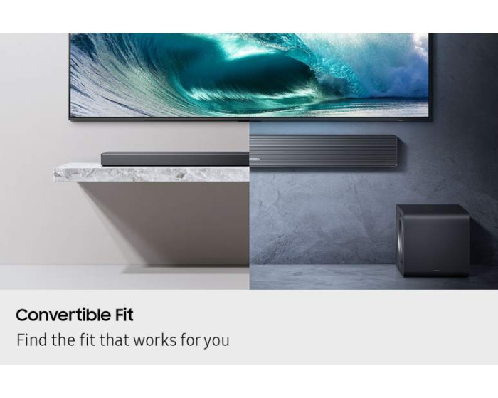 Soundbar Samsung HW-QS700F, 3.1.2, 345W, Bluetooth, Wi-Fi, Subwoofer wireless, Wireless Dolby Atmos, HDMI eARC, Negru Titan [4]