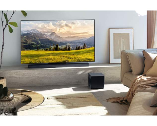 Soundbar Samsung HW-QS700F, 3.1.2, 345W, Bluetooth, Wi-Fi, Subwoofer wireless, Wireless Dolby Atmos, HDMI eARC, Negru Titan [3]