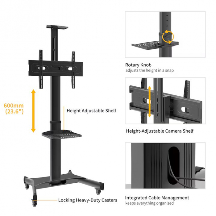 Stand TV STDLCD-BM-T45 Blackmount T45, inaltime reglabila, 32"-70", max 35 Kg [2]